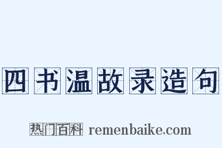 四书温故录造句是什么意思的图片